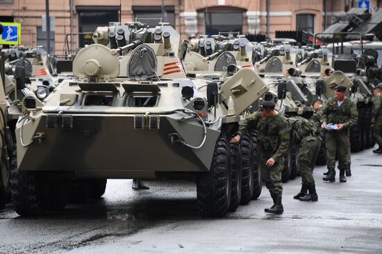 Russia WWII Victory Parade Rehearsal