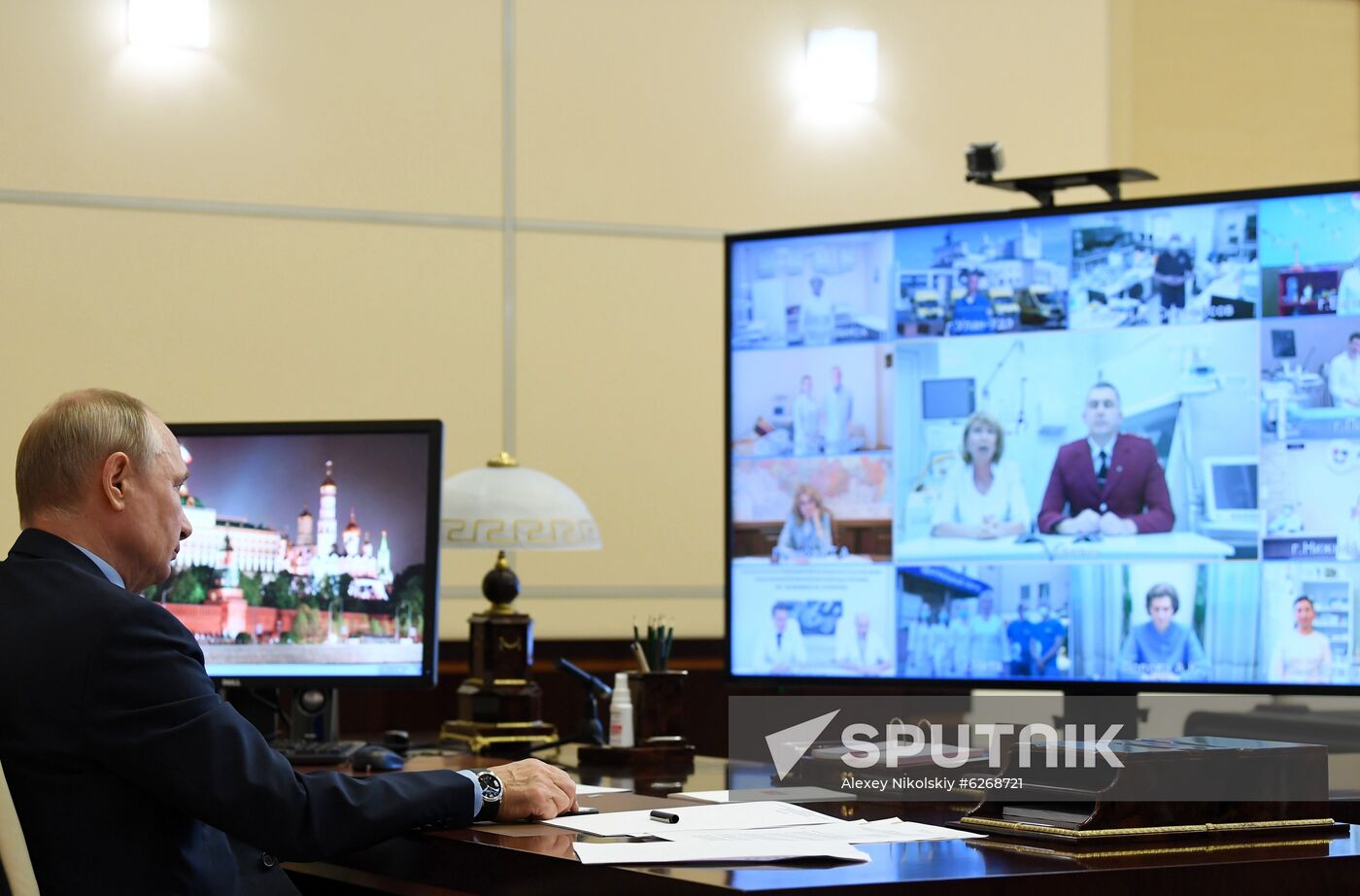 Russia Putin Health Workers