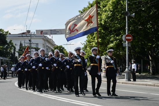Russia WWII Victory Parade Rehearsal