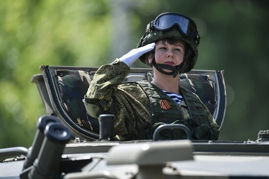 Russia WWII Victory Parade Rehearsal