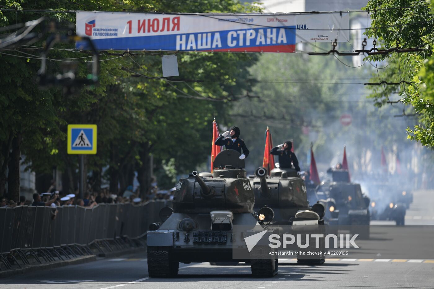 Russia WWII Victory Parade Rehearsal