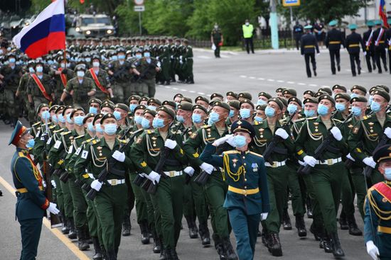 Russia WWII Victory Parade Rehearsal