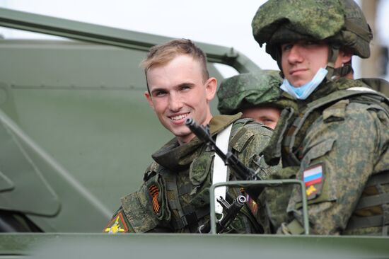 Russia WWII Victory Parade Rehearsal