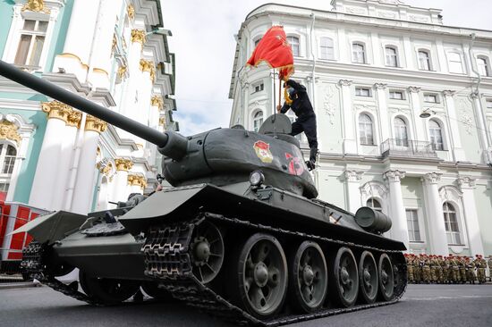 Russia WWII Victory Parade Rehearsal