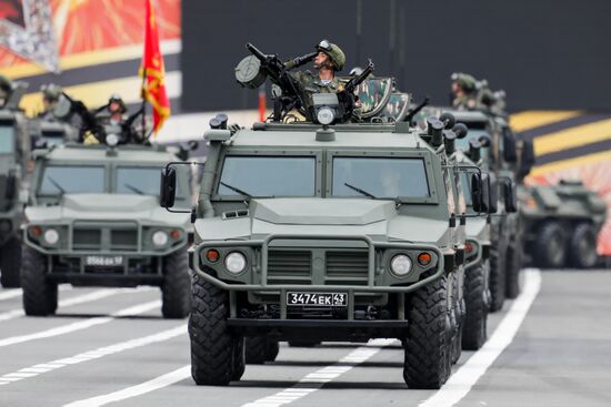 Russia WWII Victory Parade Rehearsal