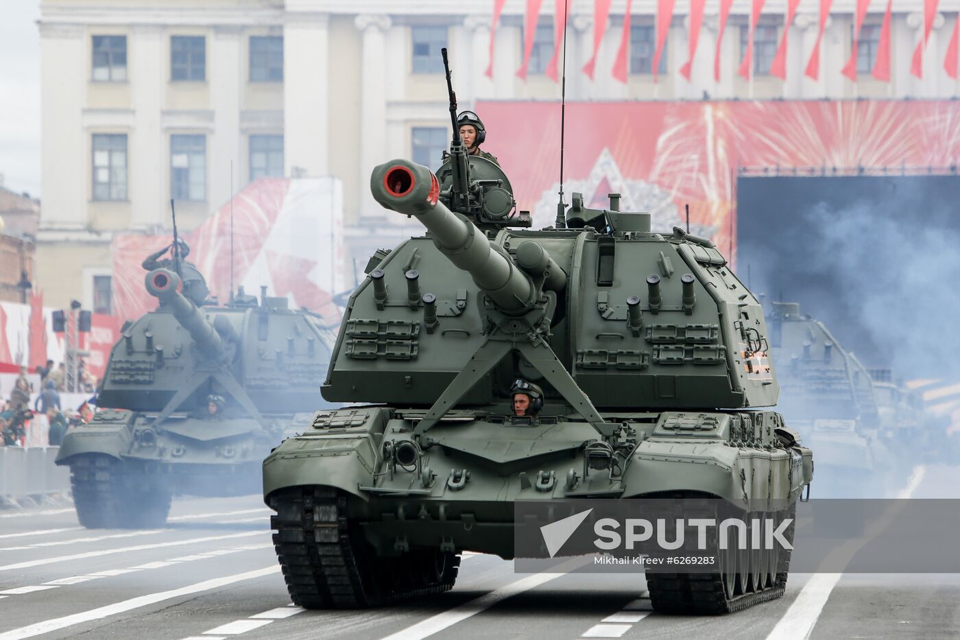 Russia WWII Victory Parade Rehearsal