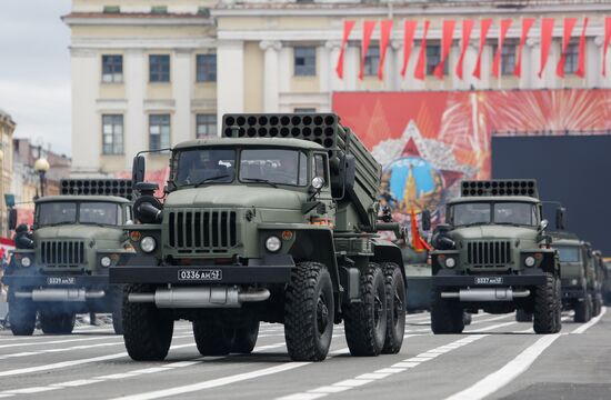 Russia WWII Victory Parade Rehearsal