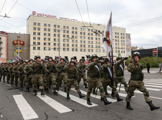 Russia WWII Victory Parade Rehearsal