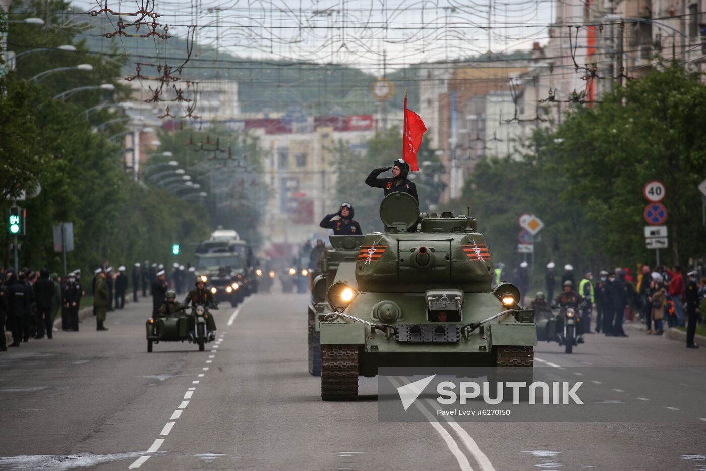 Russia WWII Victory Parade Rehearsal