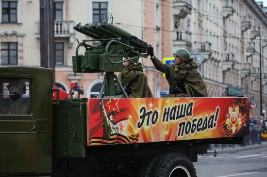 Russia WWII Victory Parade Rehearsal