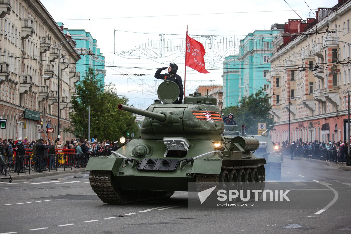 Russia WWII Victory Parade Rehearsal