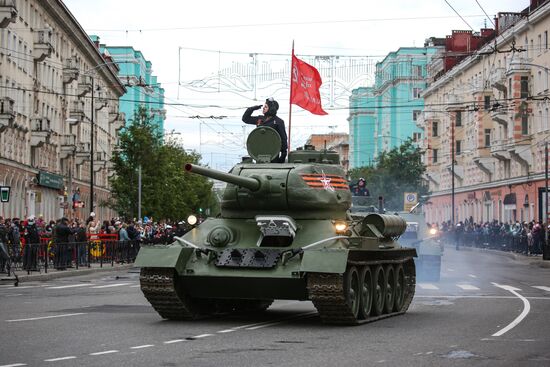 Russia WWII Victory Parade Rehearsal
