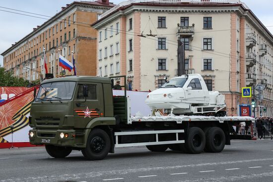 Russia WWII Victory Parade Rehearsal