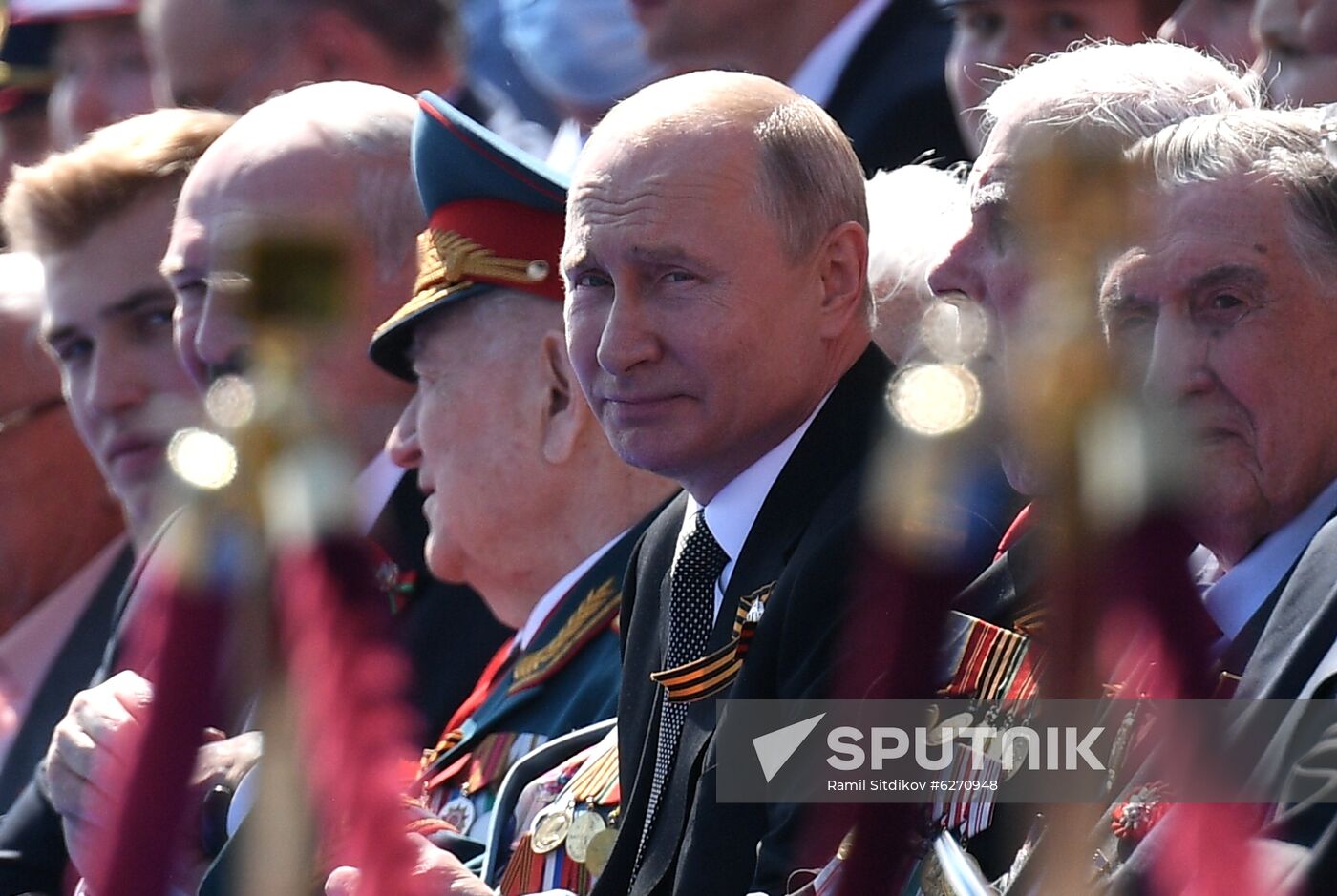 Russian President Vladimir Putin takes part in military parade to mark 75th anniversary of Victory in World War II