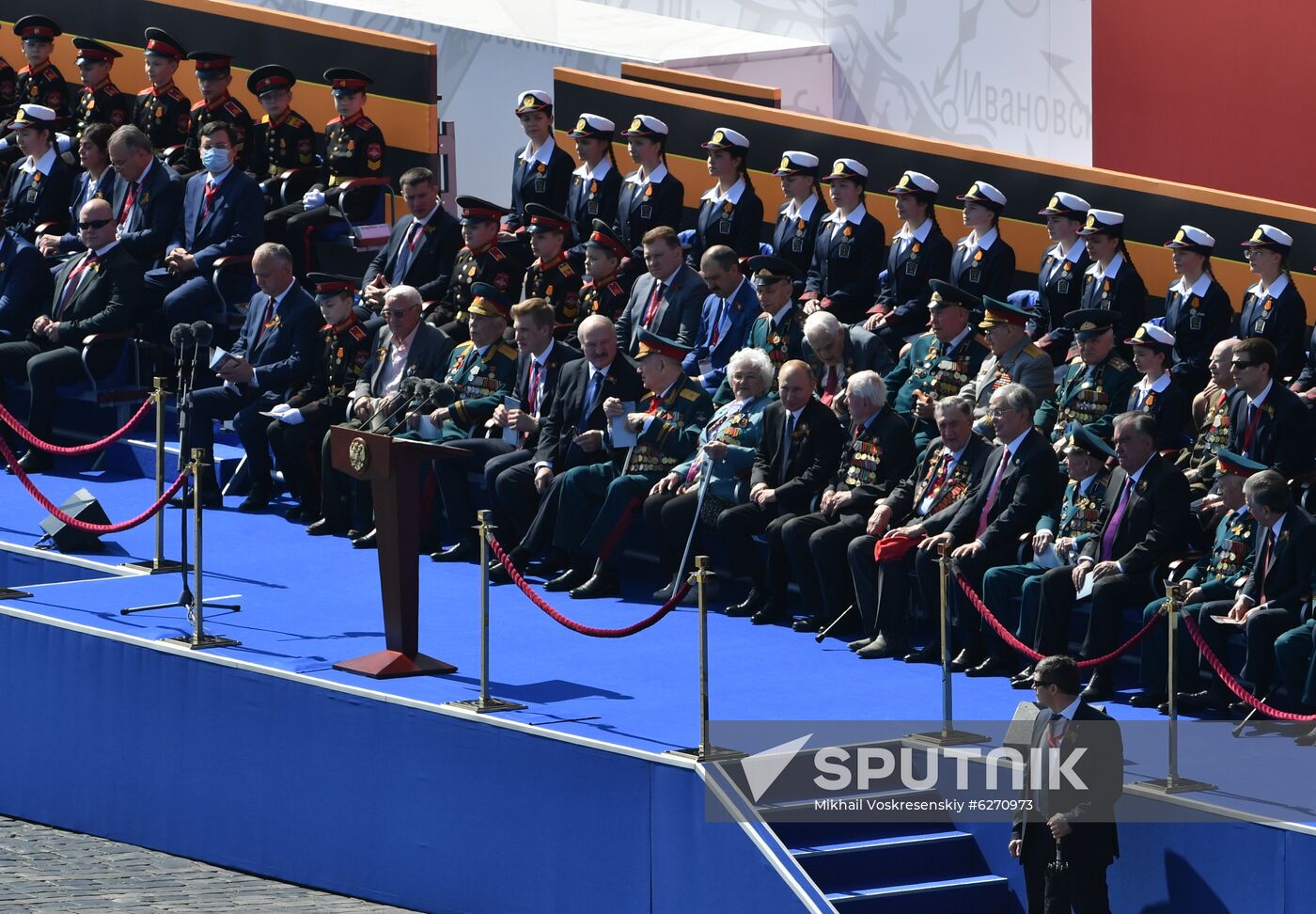 Russian President Vladimir Putin takes part in military parade to mark 75th anniversary of Victory in World War II