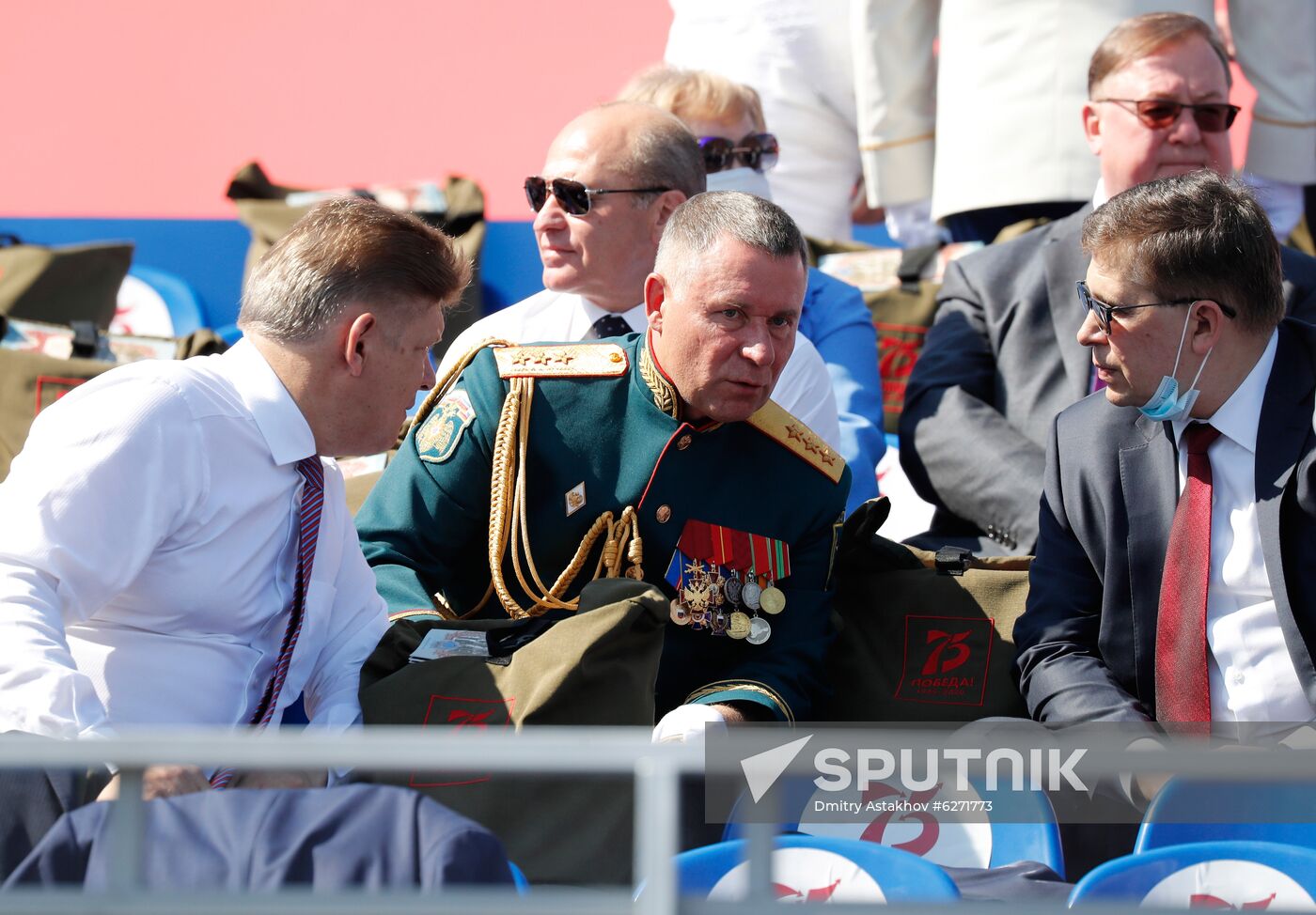 Russian President Vladimir Putin takes part in military parade to mark 75th anniversary of Victory in World War II