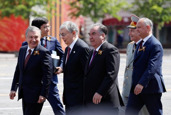 Russian President Vladimir Putin takes part in military parade to mark 75th anniversary of Victory in World War II