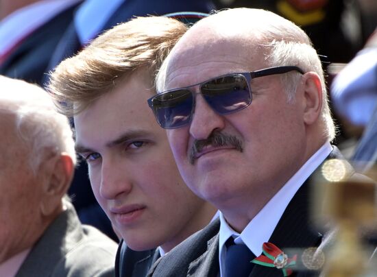 Russian President Vladimir Putin takes part in military parade to mark 75th anniversary of Victory in World War II
