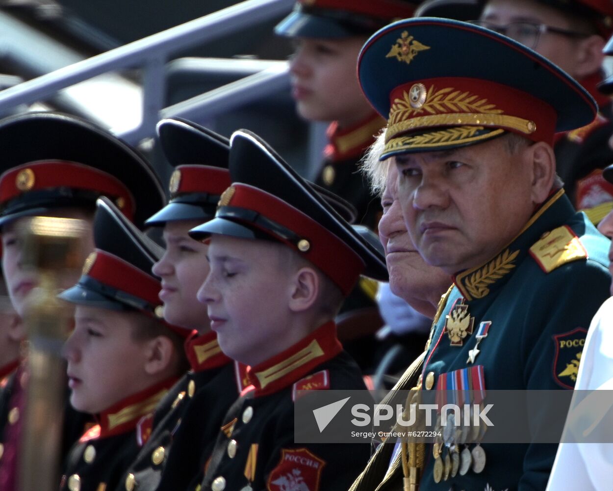 Russian President Vladimir Putin takes part in military parade to mark 75th anniversary of Victory in World War II