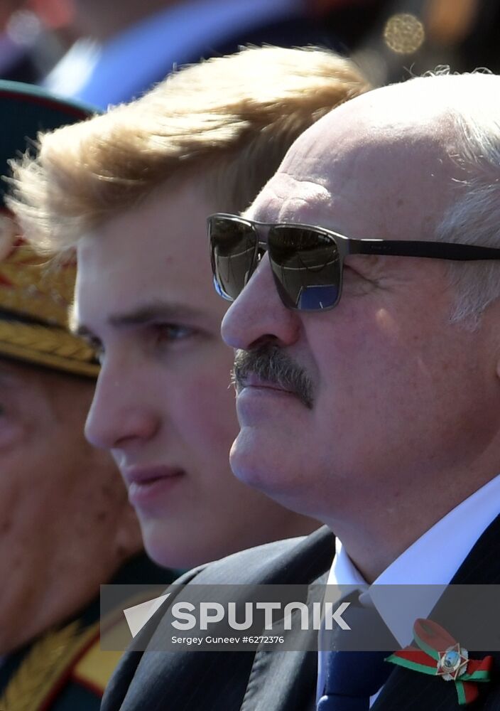 Russian President Vladimir Putin takes part in military parade to mark 75th anniversary of Victory in World War II