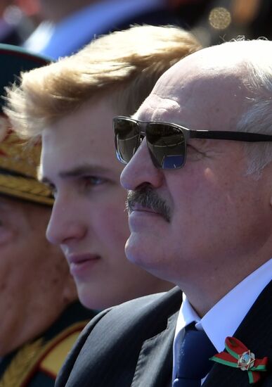 Russian President Vladimir Putin takes part in military parade to mark 75th anniversary of Victory in World War II
