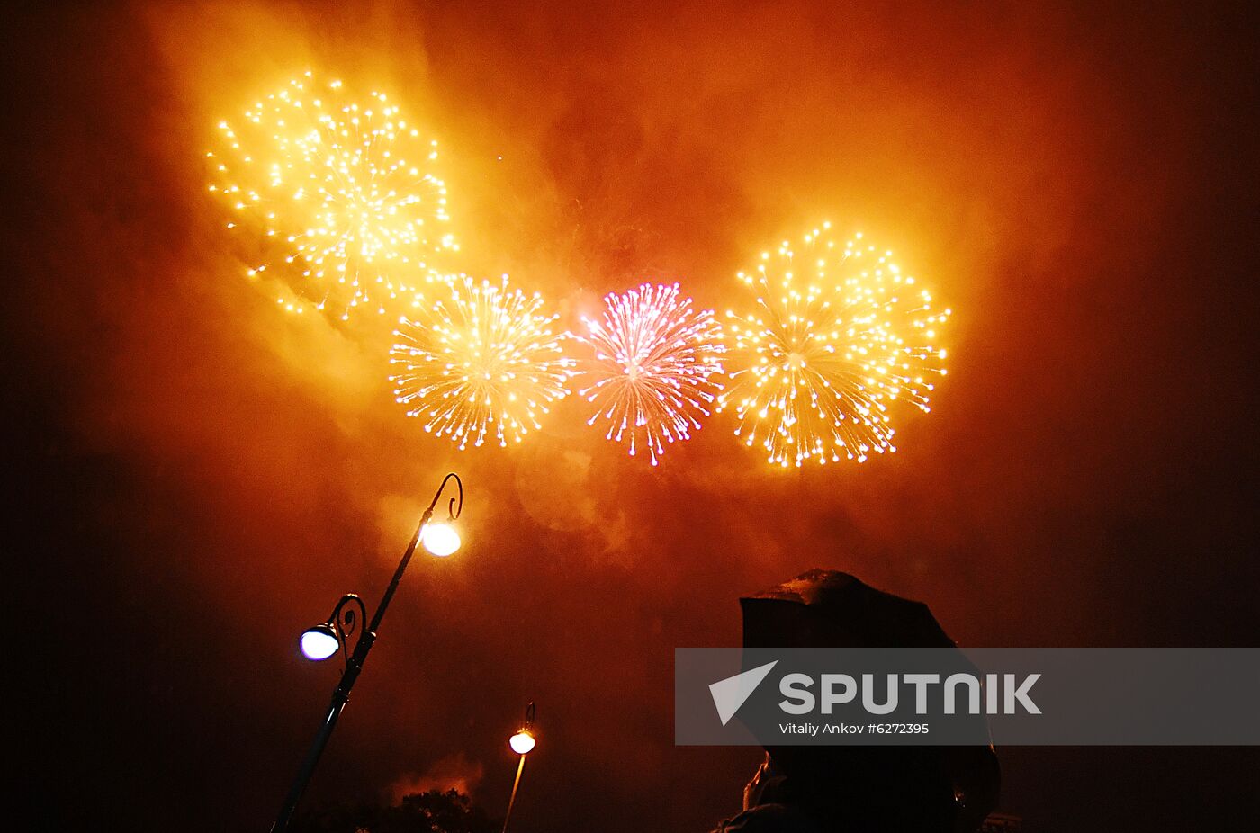 Fireworks across Russia marking 75th anniversary of Victory in World War II