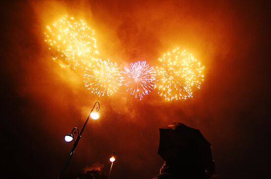 Fireworks across Russia marking 75th anniversary of Victory in World War II