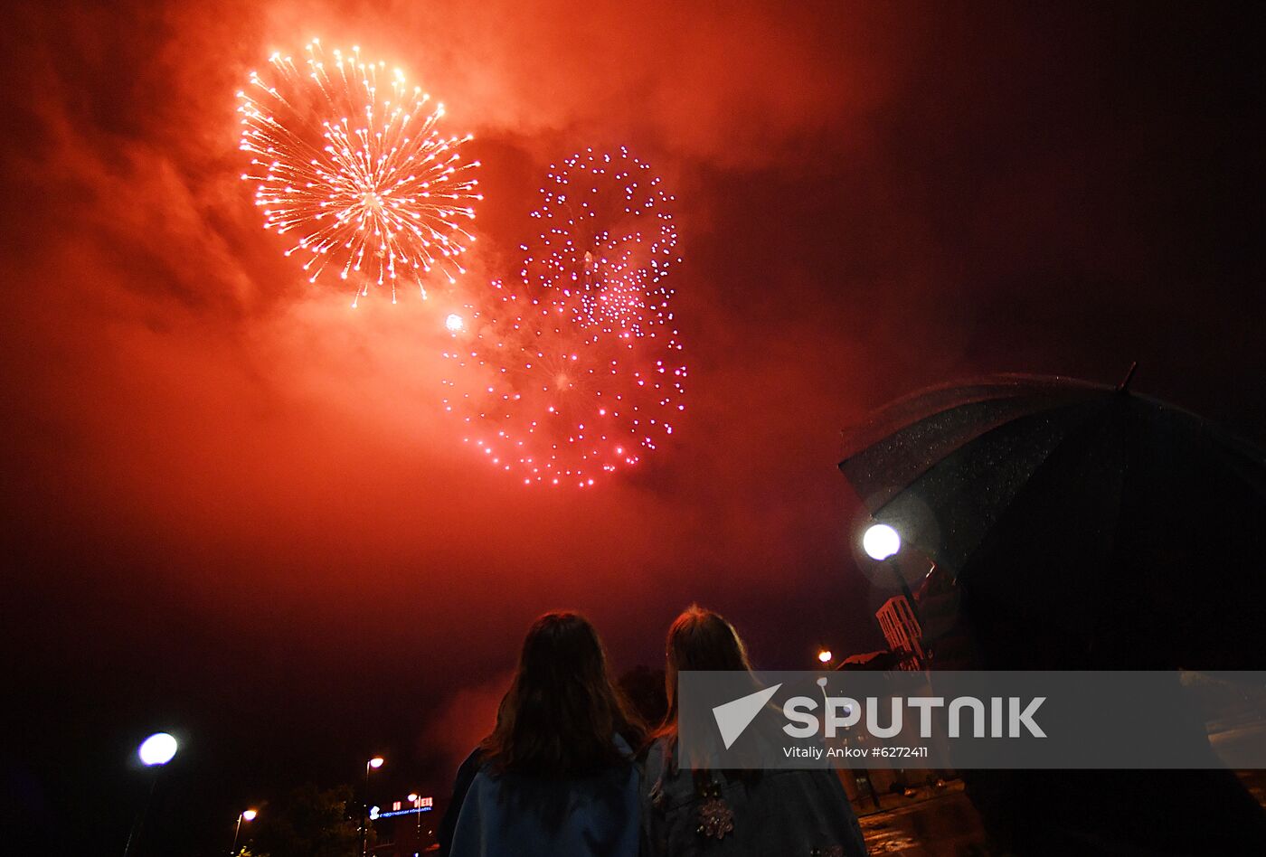 Fireworks across Russia marking 75th anniversary of Victory in World War II