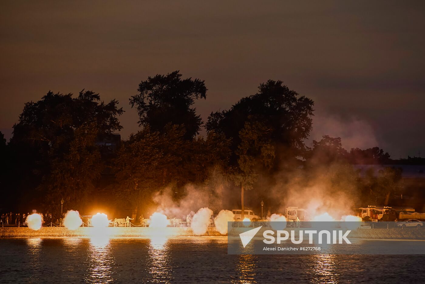 Fireworks across Russia marking 75th anniversary of Victory in World War II