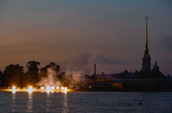 Fireworks across Russia marking 75th anniversary of Victory in World War II