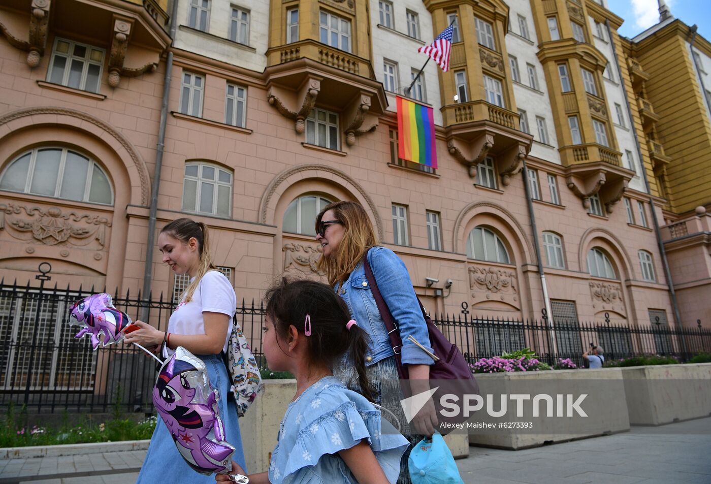 Russia US Embassy LGBT Flag