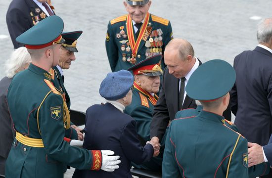 President of Russia Vladimir Putin and President of Belarus Alexander Lukashenko unveil Rzhev Memorial to Soviet Soldiers