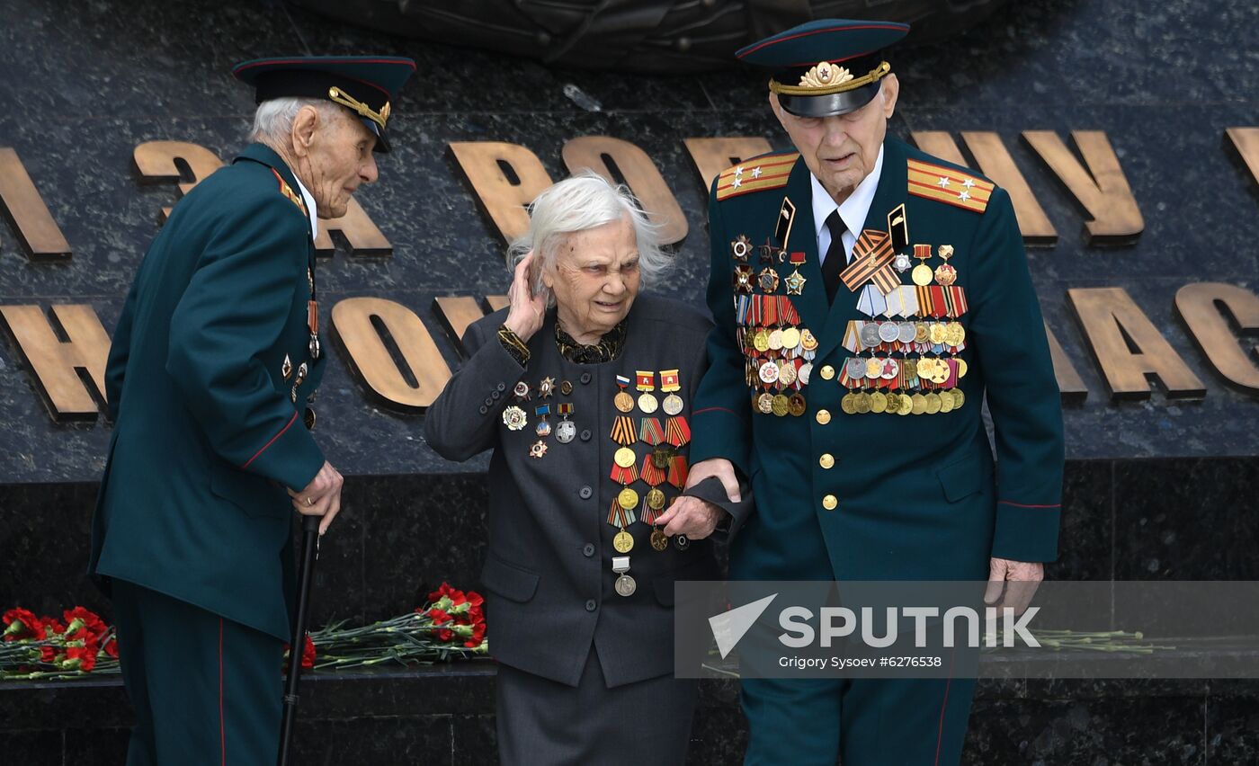 President of Russia Vladimir Putin and President of Belarus Alexander Lukashenko unveil Rzhev Memorial to Soviet Soldiers
