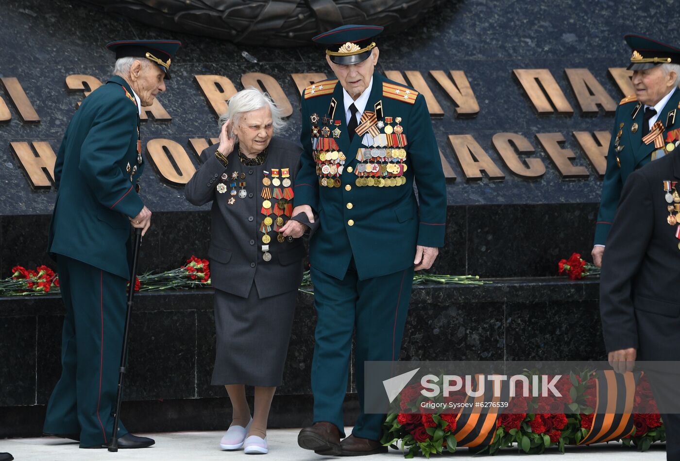 President of Russia Vladimir Putin and President of Belarus Alexander Lukashenko unveil Rzhev Memorial to Soviet Soldiers