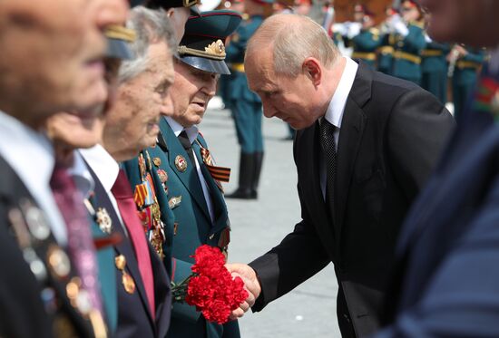 President of Russia Vladimir Putin and President of Belarus Alexander Lukashenko unveil Rzhev Memorial to Soviet Soldiers