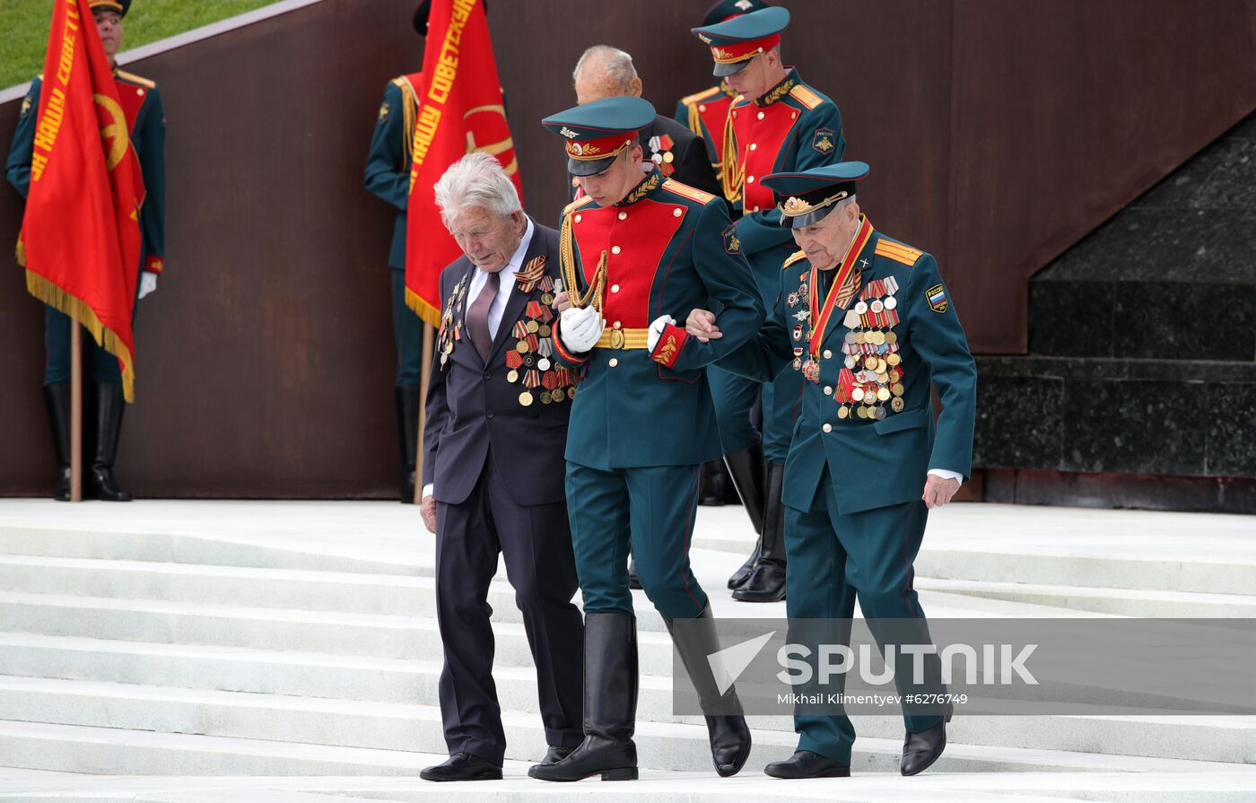 President of Russia Vladimir Putin and President of Belarus Alexander Lukashenko unveil Rzhev Memorial to Soviet Soldiers