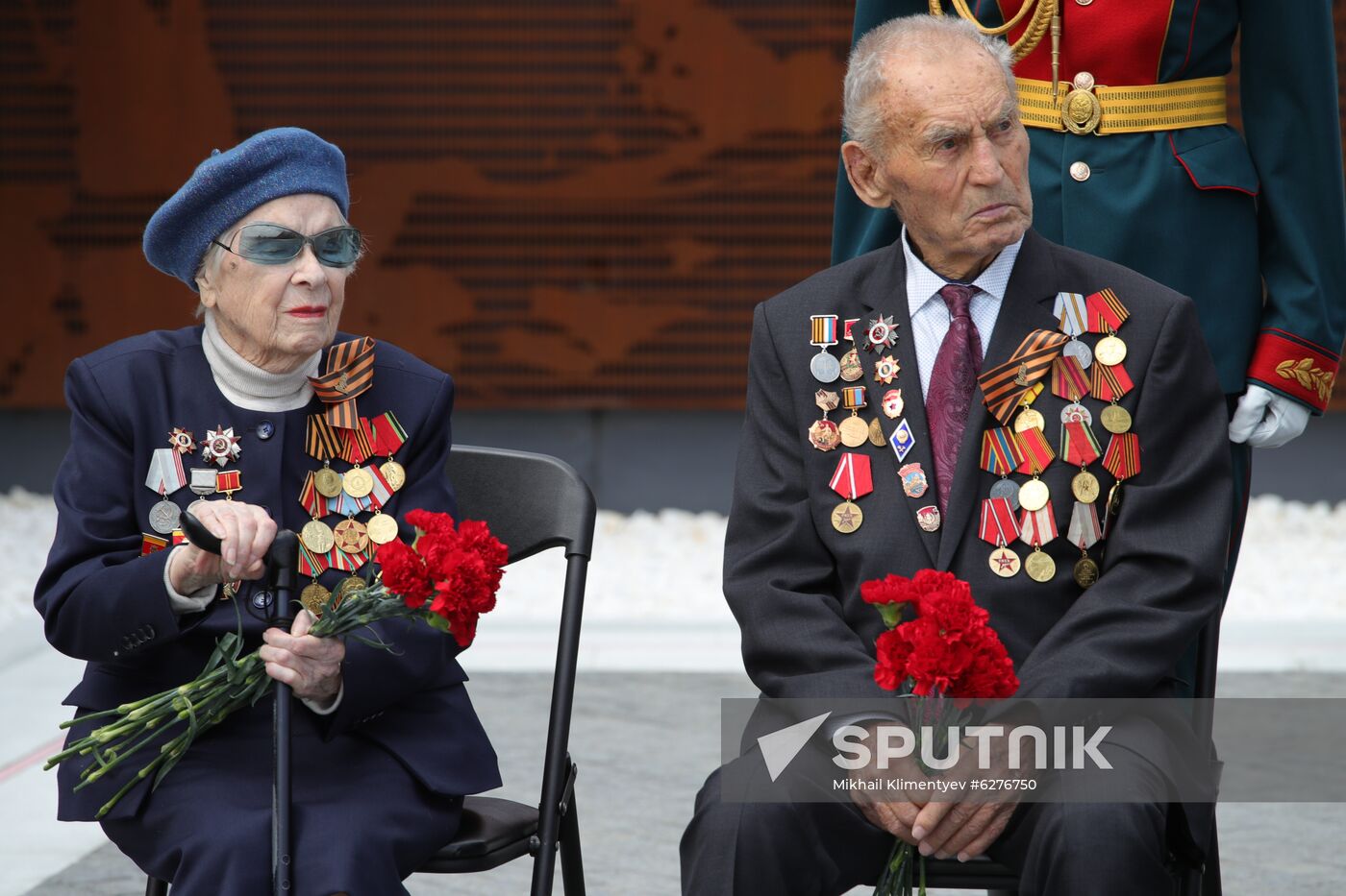 President of Russia Vladimir Putin and President of Belarus Alexander Lukashenko unveil Rzhev Memorial to Soviet Soldiers