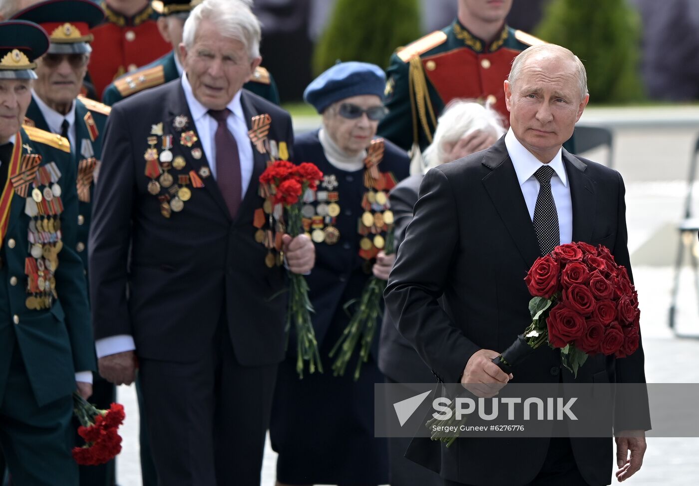 President of Russia Vladimir Putin and President of Belarus Alexander Lukashenko unveil Rzhev Memorial to Soviet Soldiers