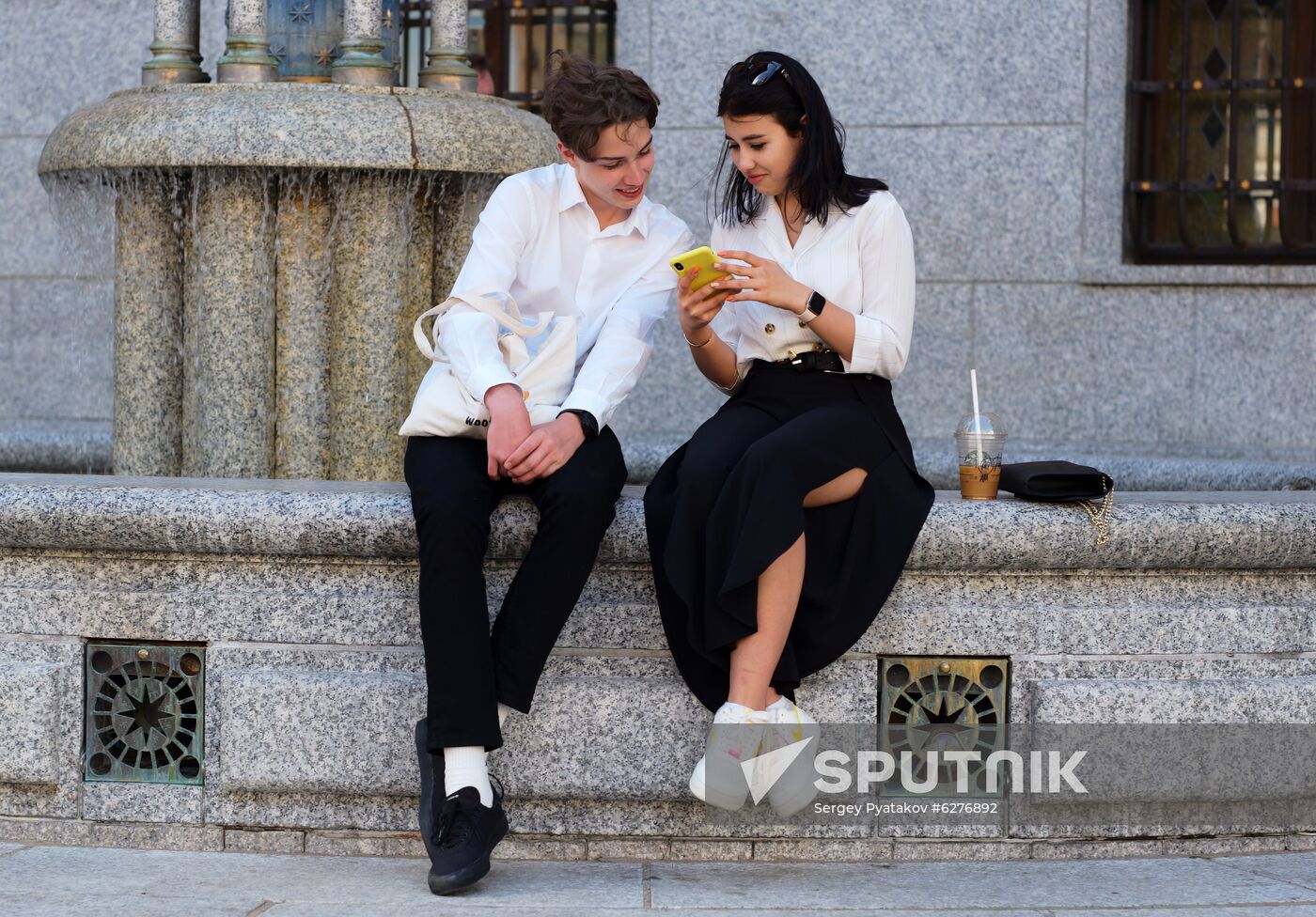 Stary (Old) Arbat Street after Covid-19 lockdown lifted