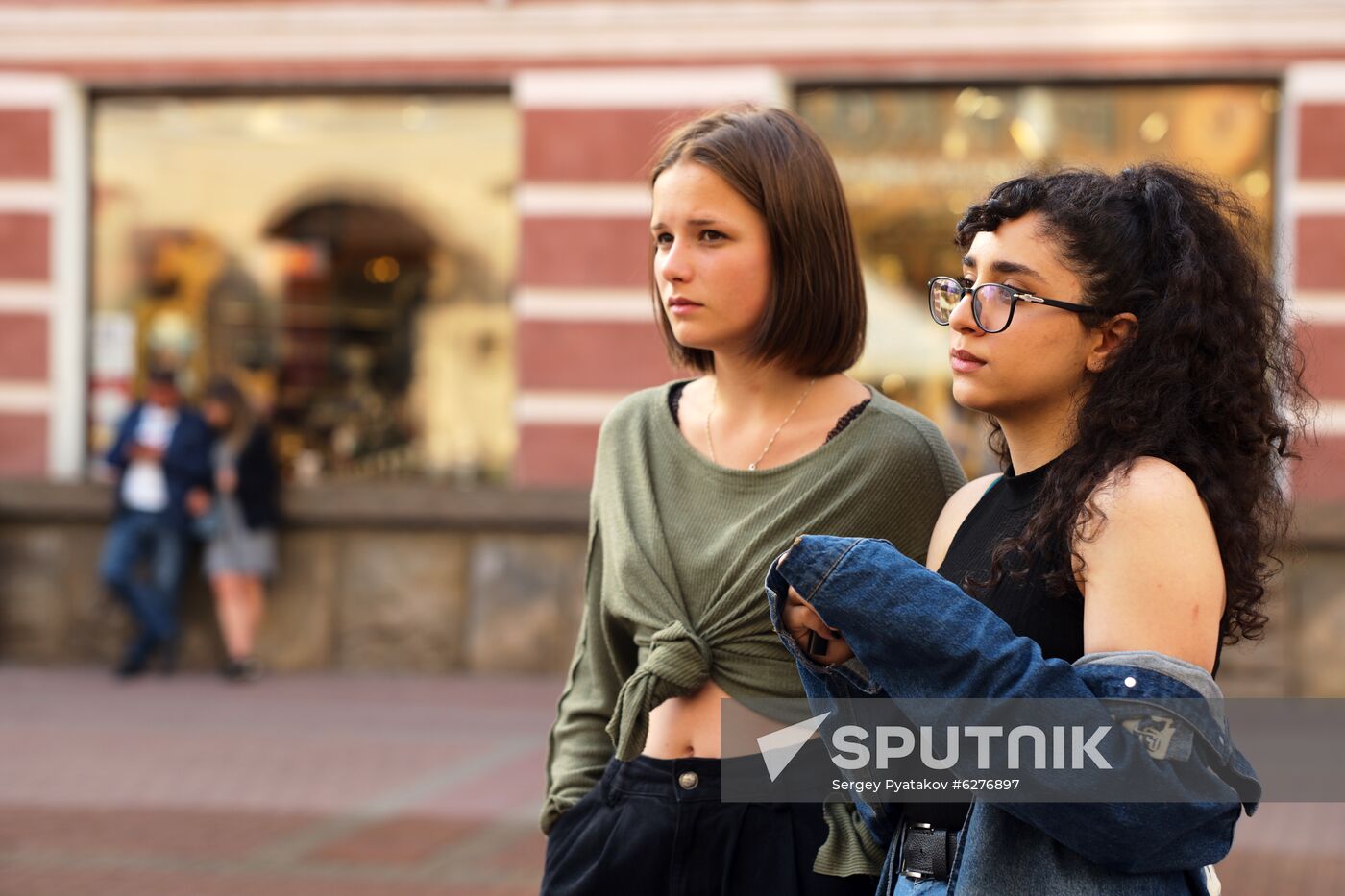 Stary (Old) Arbat Street after Covid-19 lockdown lifted