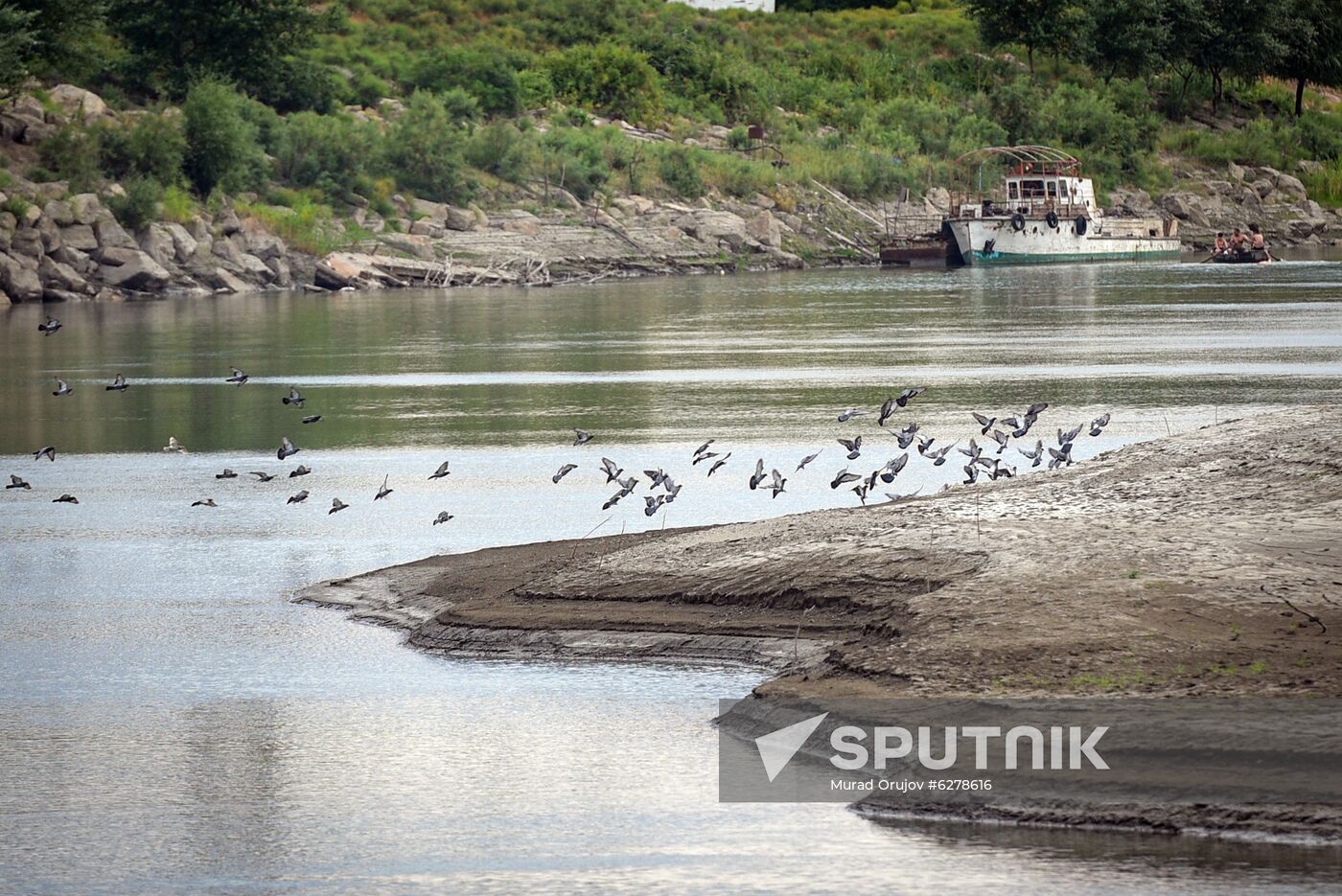 Azerbaijan Kura River Drying Up