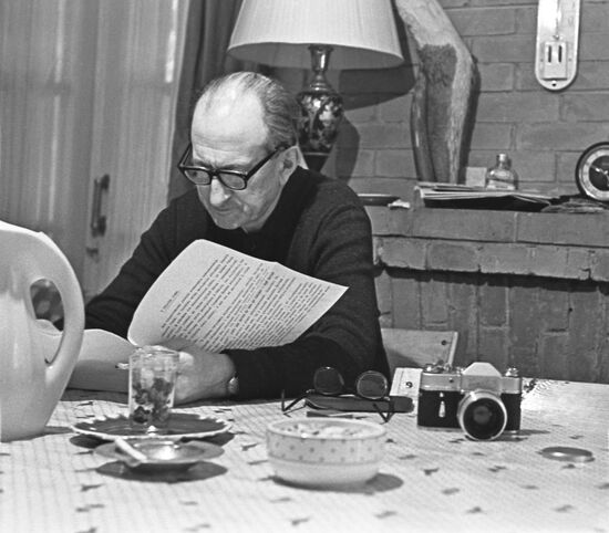 Soviet film director Mikhaill Romm