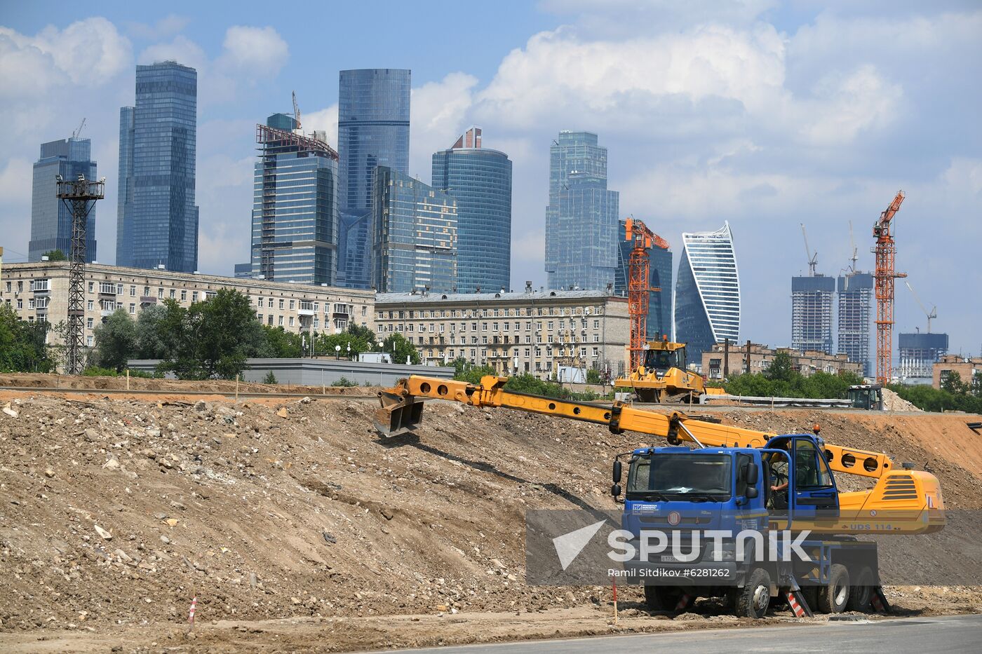 Russia Moscow Road Construction