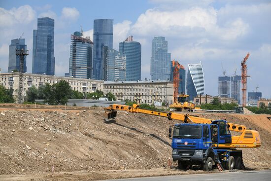 Russia Moscow Road Construction