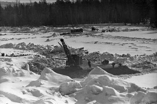 Abakan-Taishet railway under construction