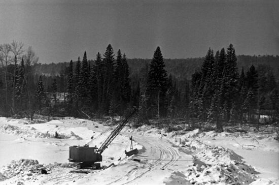 Abakan-Taishet railway under construction