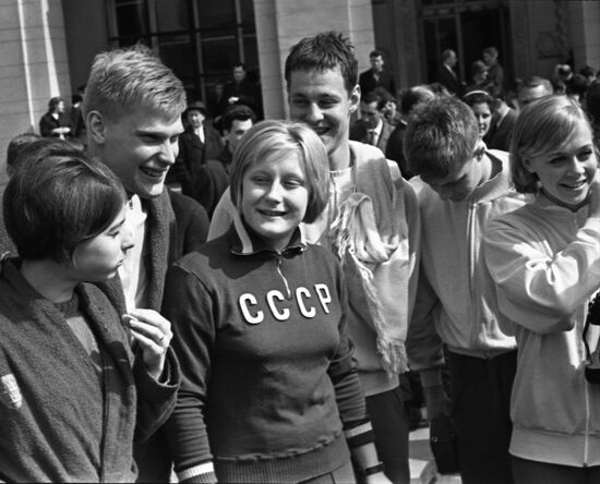 First Olympic swimming champion Galina Prozumenshchikova