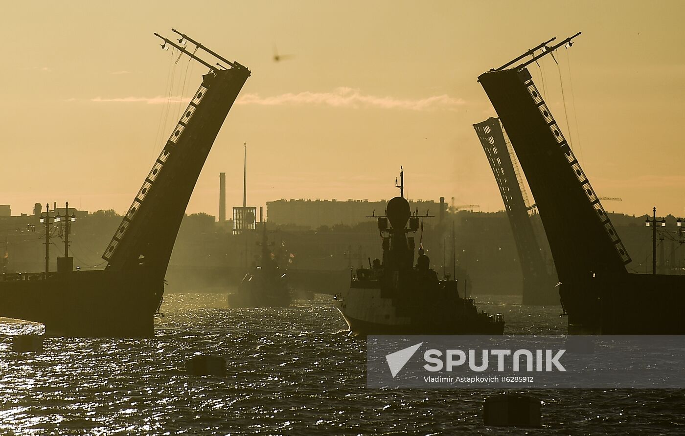 Russia Navy Day Parade Rehearsal