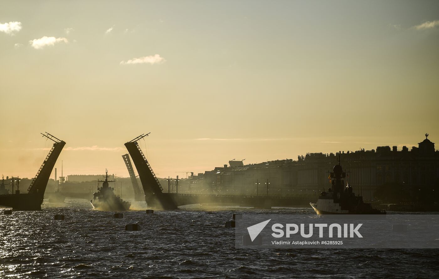 Russia Navy Day Parade Rehearsal