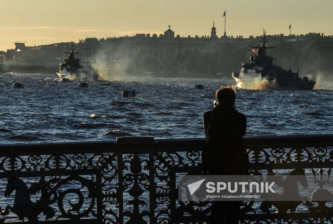 Russia Navy Day Parade Rehearsal